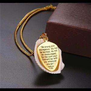 Shield of faith necklace/pendant. Josua 1:9